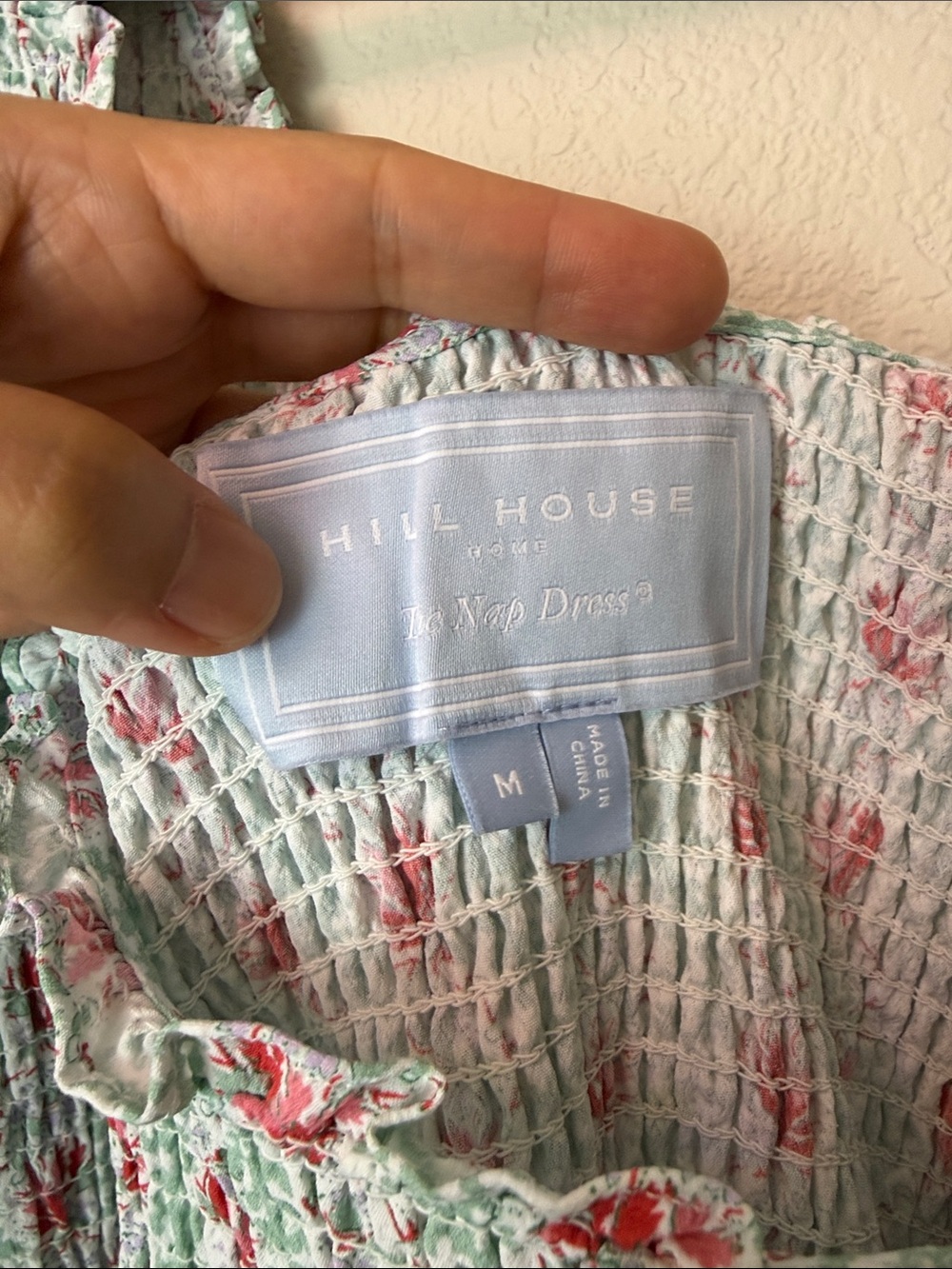 Hill House The Nap Dress Louisa Midi Dress in Light Mint and Coral Size Medium - Picture 5 of 8